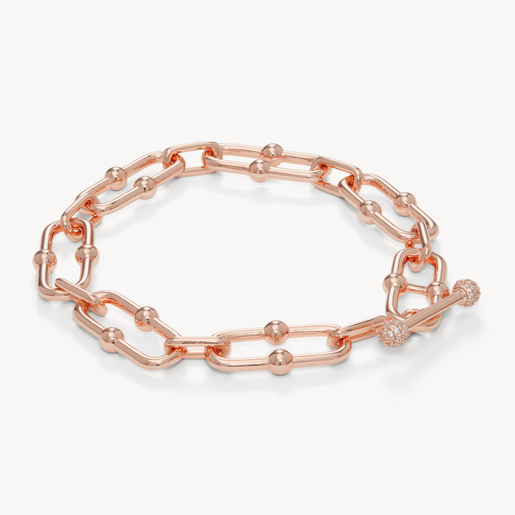 Gemma Statement Bracelet Rose Gold