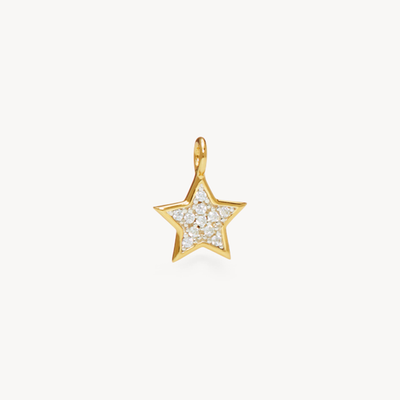 Mini Pavé Star Charm Gold