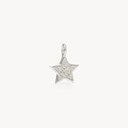 Mini Pavé Star Charm Silver
