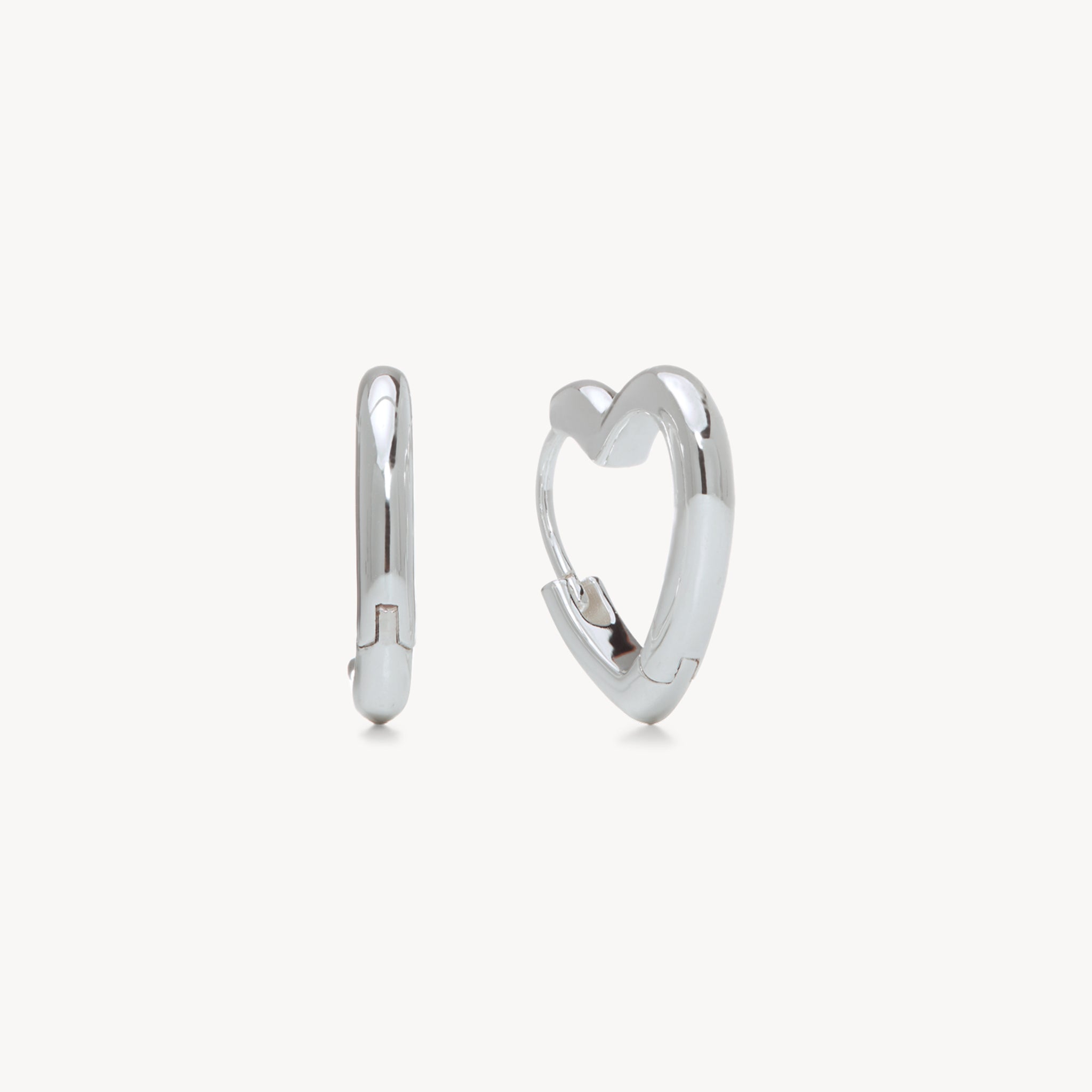 Heart Huggie Hoop Earrings | Hillberg & Berk