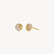 Mini Pavé Yin Yang Stud Earrings