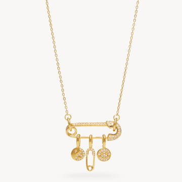 Pavé Safety Pin Necklace