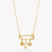 Pavé Safety Pin Necklace