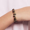 Leopard Sparkle Ball Double Wrap Bracelet on Model