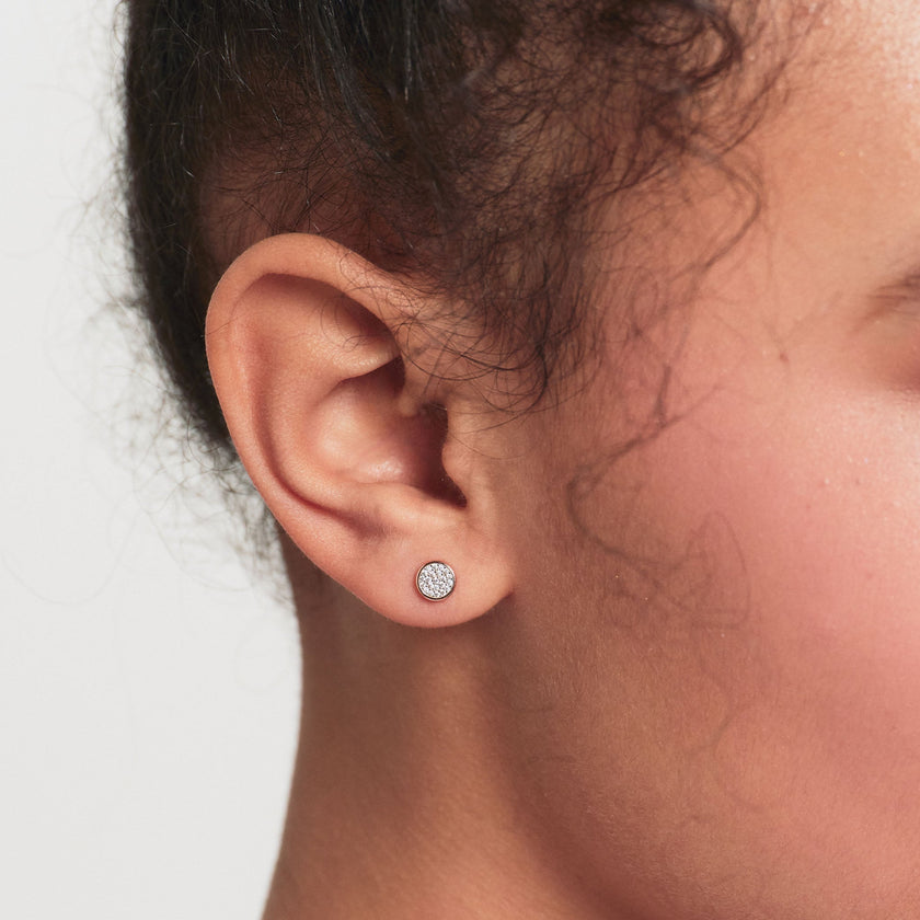 Disc stud earrings outlet