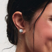 Shattered Glass Sparkle Ball™ Stud Earrings on model