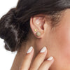 10mm Birthstone Sparkle Ball™ Stud Earrings November on model