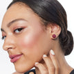 10mm Birthstone Sparkle Ball™ Stud Earrings January on model