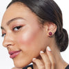 10mm Birthstone Sparkle Ball™ Stud Earrings January on model