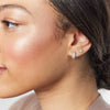 Sparkle Hoops — Mini Pink Champagne on model