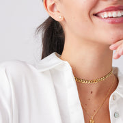 Margo Choker Gold on model