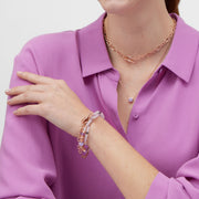 Lavender Velvet Sparkle Ball™ Double Wrap Bracelet on model