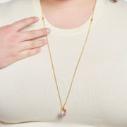 Prism Sparkle Ball™ Long Necklace Pendant on model