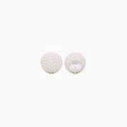 White Pearl Sparkle Ball™ Stud Earrings 12mm