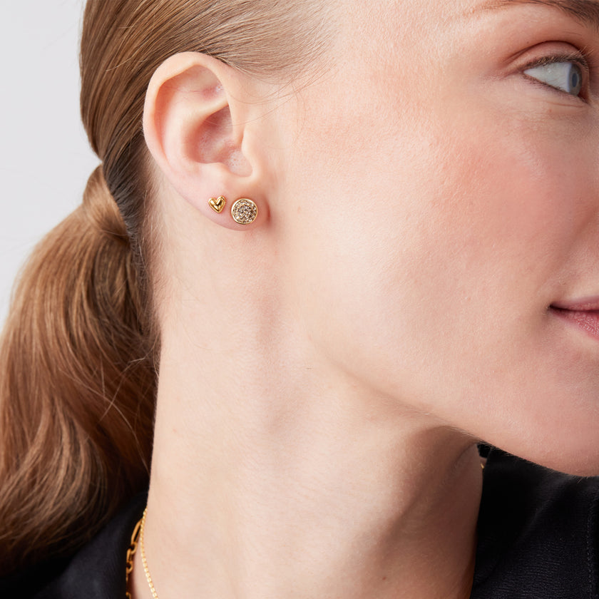 Sparkle Bezel Stud Earrings Hillberg & Berk